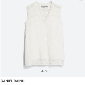 EUC Daniel Rainn StitchFix White Sleeveless Blouse